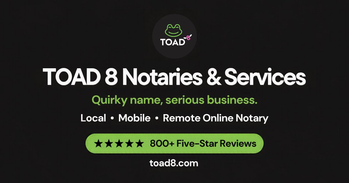 TOAD 8 Notaries & Services project photo 1