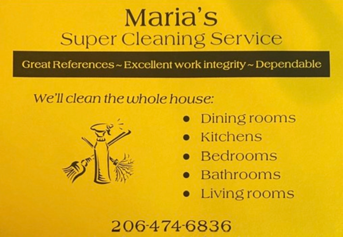 Maria’s super cleaning services — Des Moines, WA
