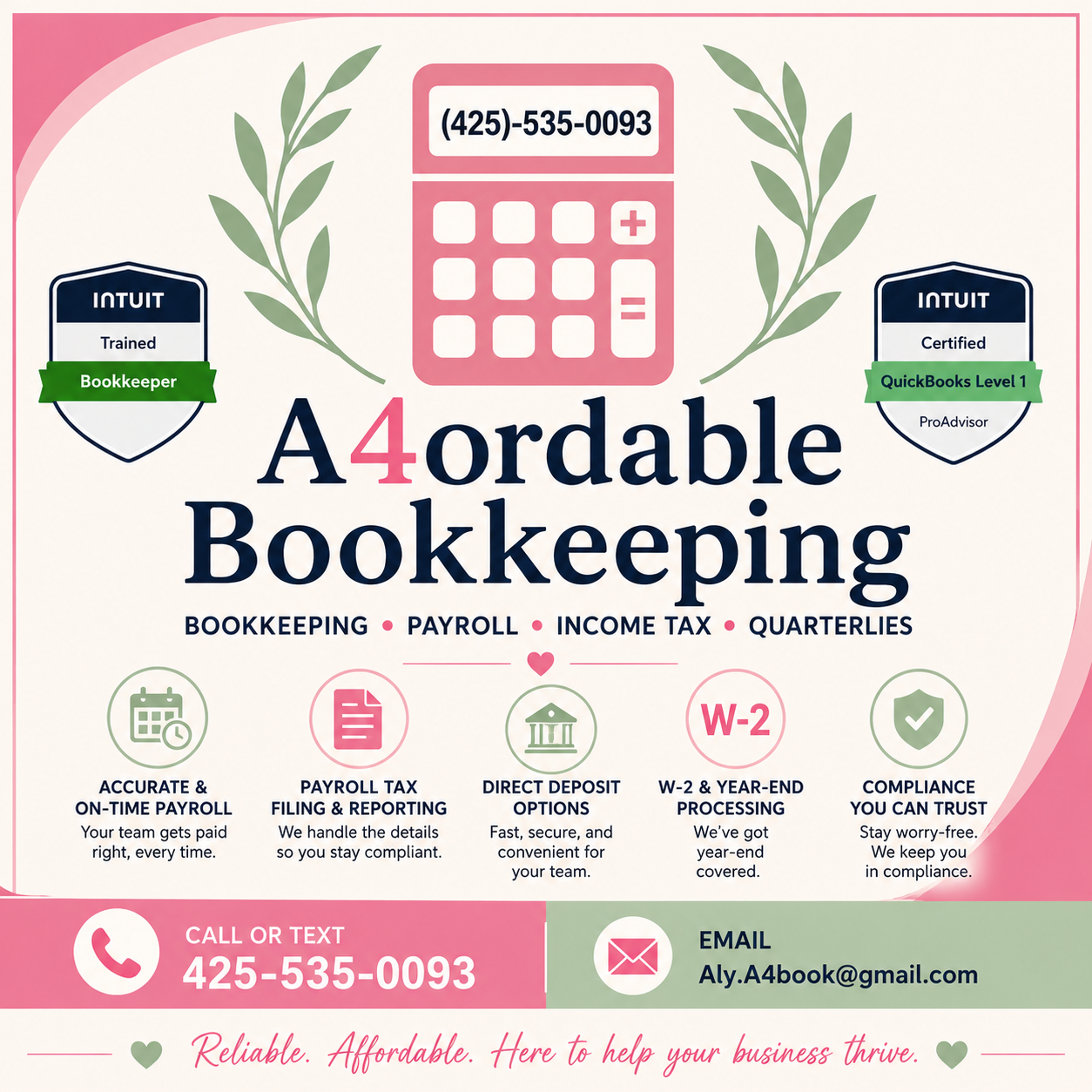 A4ordable Bookkeeping — Sultan, WA